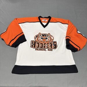 RARE Vintage Hooters Hockey Jersey Mens 2XL Alpha Sportswear 00 Fargo, ND